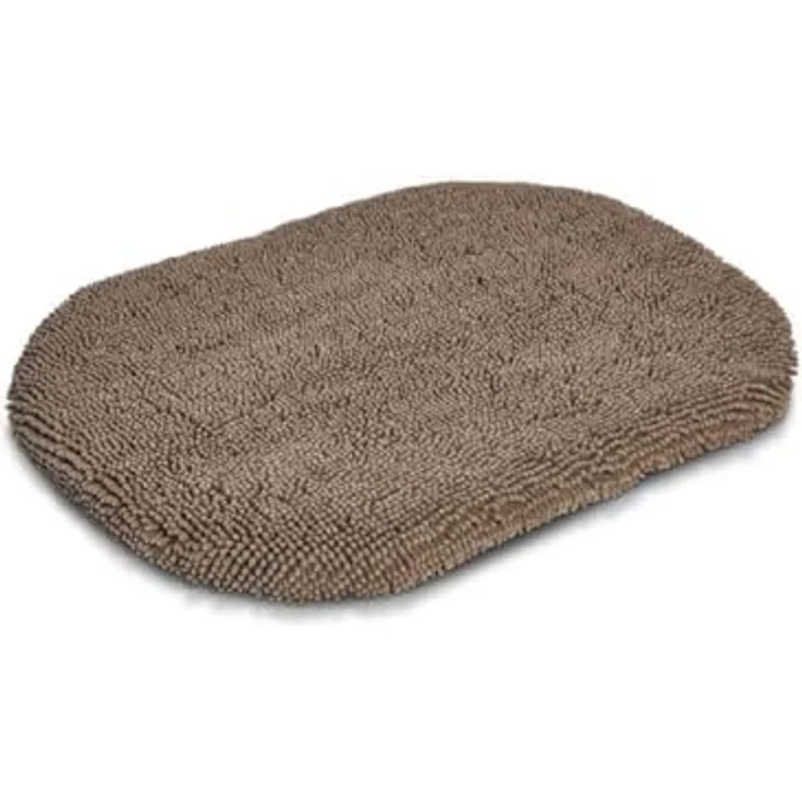 Wolters Tierkissen Cleankeeper, ovale Matte, hygienisch abziehbar und waschbar, warm grey – Bild 1