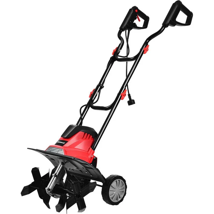 COSTWAY Gartenhacke, elektrischer Mini-Grubber, 1200W, 35cm Arbeitsbreite, rot & schwarz