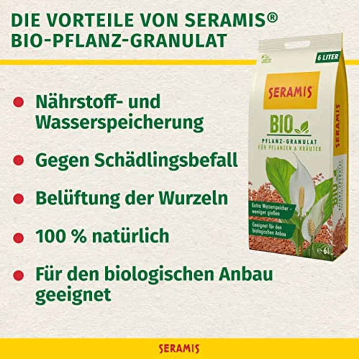 Seramis Bio-Pflanz-Granulat für Pflanzen & Kräuter 6 Liter – Bild 2