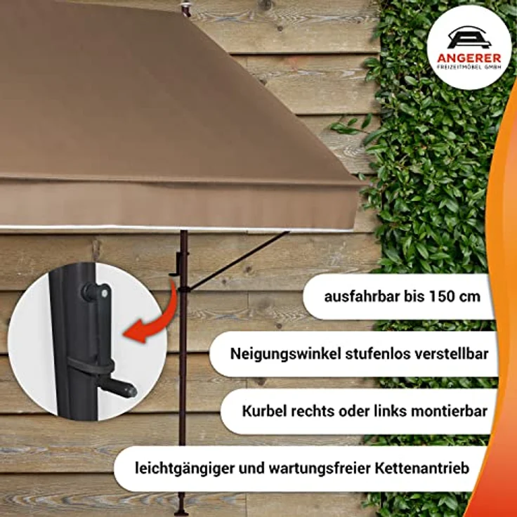 Klemmmarkise Style 300 cm Style taupe – Bild 4