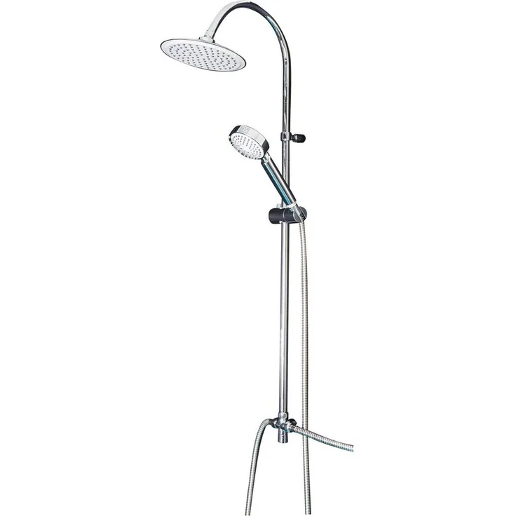 Ridder Duschsystem Cannes, Chrom, 1 Strahlart, Komplett-Set 4 tlg., Höhe 100 cm, Schlauchlänge 1,5m