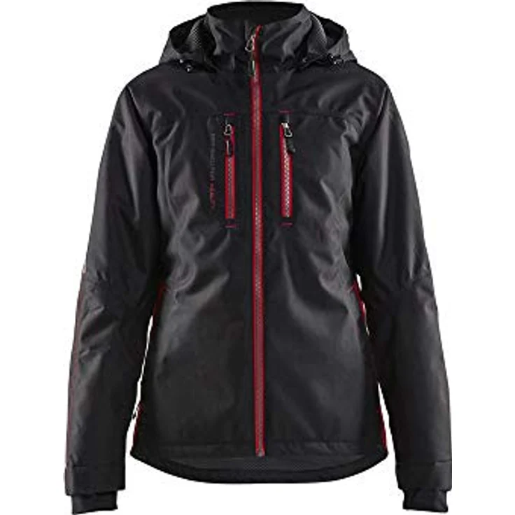 BLÅKLÄDER 497219779956L Leicht Gefüttert Damen Funktionsjacke, Schwarz/Rot, Größe L, 100% Polyester – Bild 1