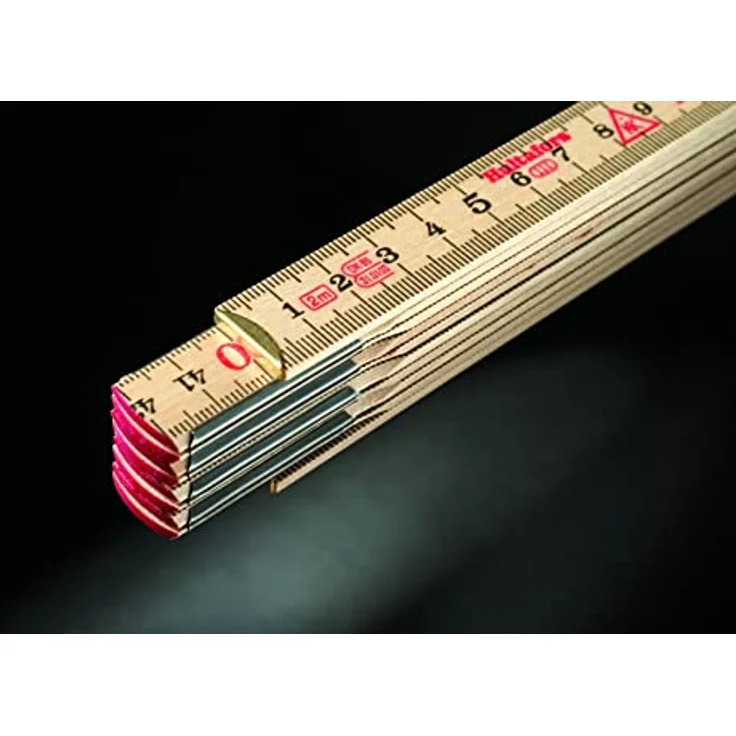 Hultafors Gliedermaßstab (Länge 2 Meter, aus schwedischer Glasbirke, elastische Glieder, verdeckte Gliederverbindung) 480210 – Bild 2