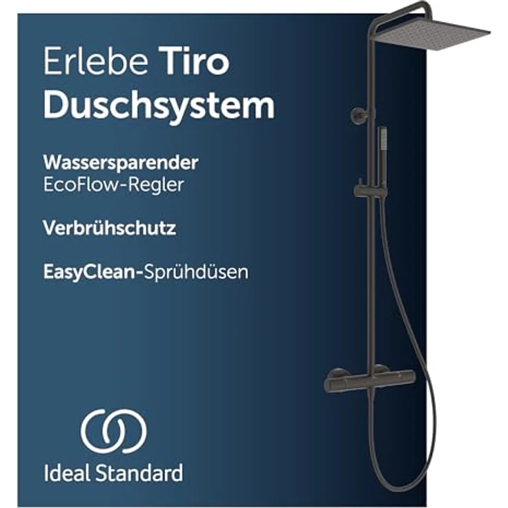 Ideal Standard Duschsystem Tiro, wassersparend, CoolBody-Technologie, einfache Reinigung, modernes Design – Bild 2
