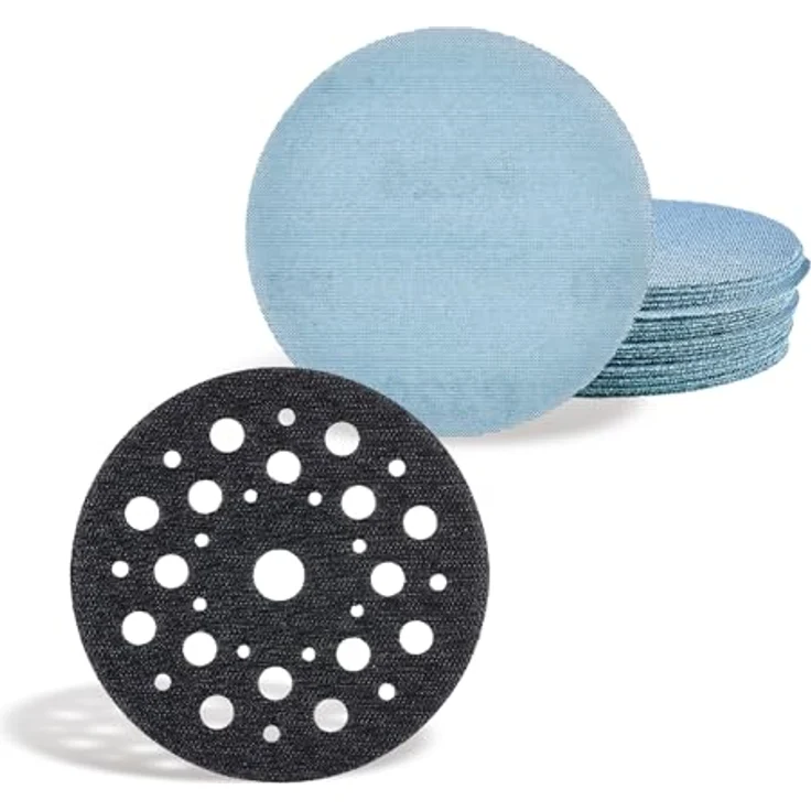Einhell Schleiftellerschoner mit Schleifgitter-Set, Ø 125 mm, doppelseitige Klettaufnahme, abgestufte Körnungen 80-320 – Bild 1