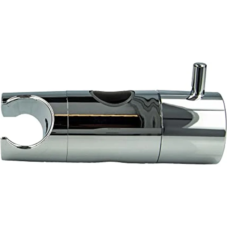 tecuro Brausehalter Design-Brausehalter für Wandstange Ø 18/20/22 & 25 mm, hochglanzverchromt mit 360° Drehung und Gleitschutzring – Bild 1