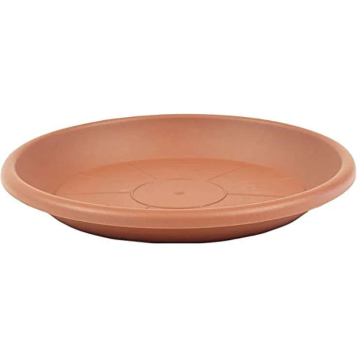 greemotion Blumentopfuntersetzer Terrakotta - Pflanzenuntersetzer rund mit hohem Rand - Frostsicher - 17 cm Durchmesser 2,2 cm Höhe – Bild 1