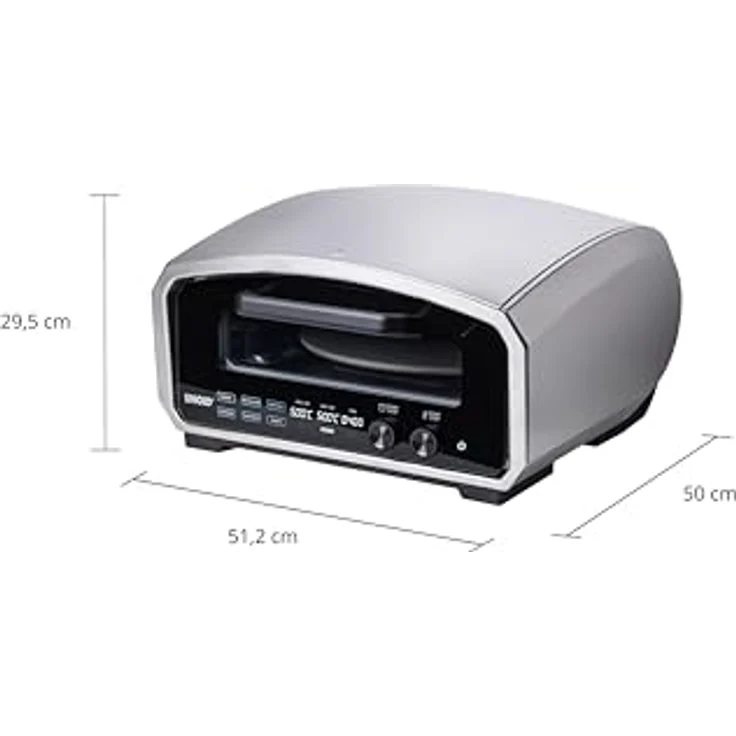 Unold Pizzaofen Enzo 68916, Elektro-Pizzaofen aus Edelstahl mit 2100 Watt Leistung und digitalem Timer – Bild 6