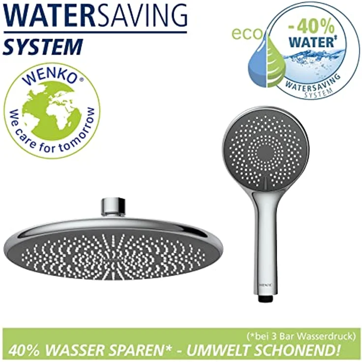 WENKO Duschsystem Watersaving, Wellness-Paradies mit Chromeffekt, wasser- und energiesparend – Bild 5