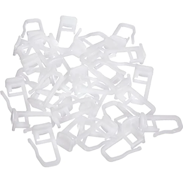 GARDINIA Faltengleiter für Vorhangschiene, Kunststoff, Weiß, 30 Stück – Bild 5