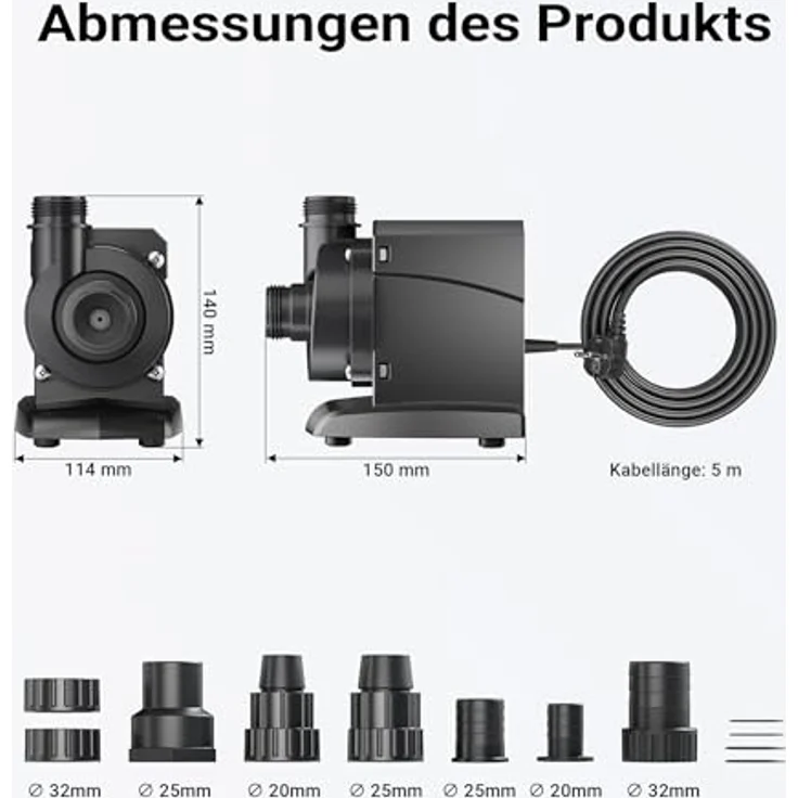 SunSun CPP-7000 Poolpumpe 7000l-h 50W Schwimmbadpumpe Filterpumpe Umwälzpumpe - Sunsun – Bild 4