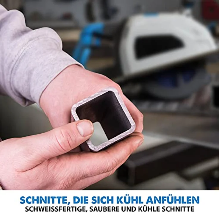 Evolution S210CCS 210mm Kreissäge aus Stahl - sofort bearbeitbar, ohne Hitze, Grat und Funken - inkl. Klinge aus Baustahl – Bild 5