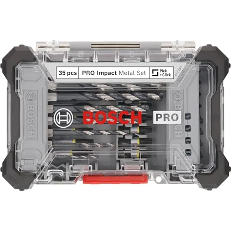 Bosch 35x PRO Impact Metal Set, 35-tlg. (für Stahl, Gusseisen, 200 x 107 mm, Professional Zubehör Schraubendreher, Schraubendreher) – Bild 2