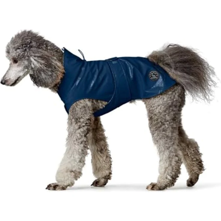 HUNTER Hunde-Regenmantel Milford, Größe 50 cm, blau, für Haustiere, Jäger – Bild 1