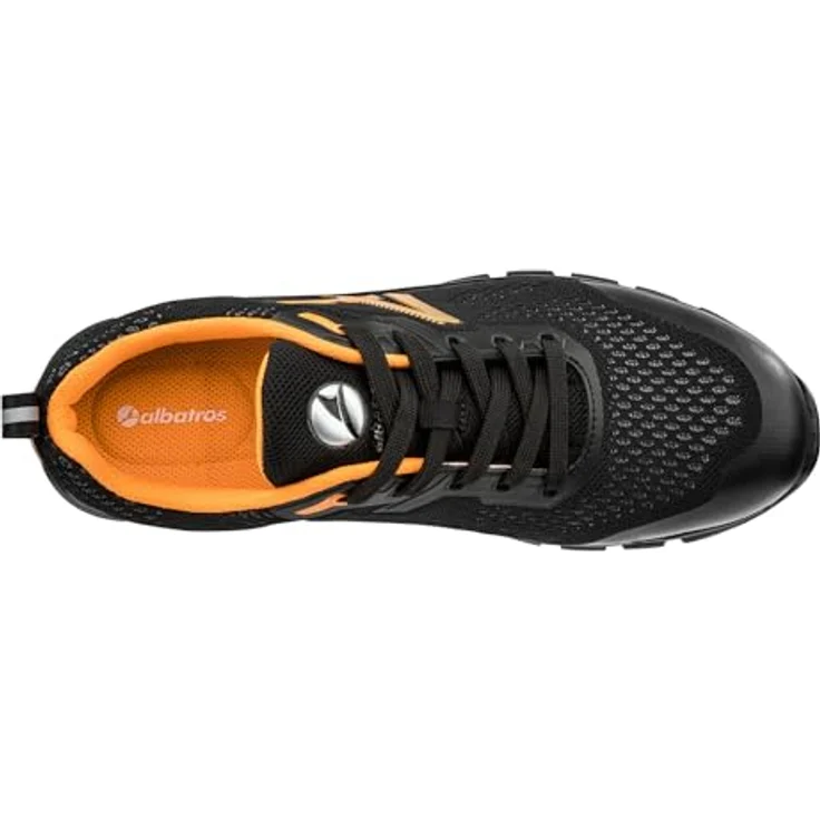 Albatros LEVITATE LOW S1PS SR 647230, Sicherheitshalbschuh mit XPR.FOAM®-Schaum, FAP® LITE Durchtrittschutz, Gr. 43, schwarz/orange – Bild 3