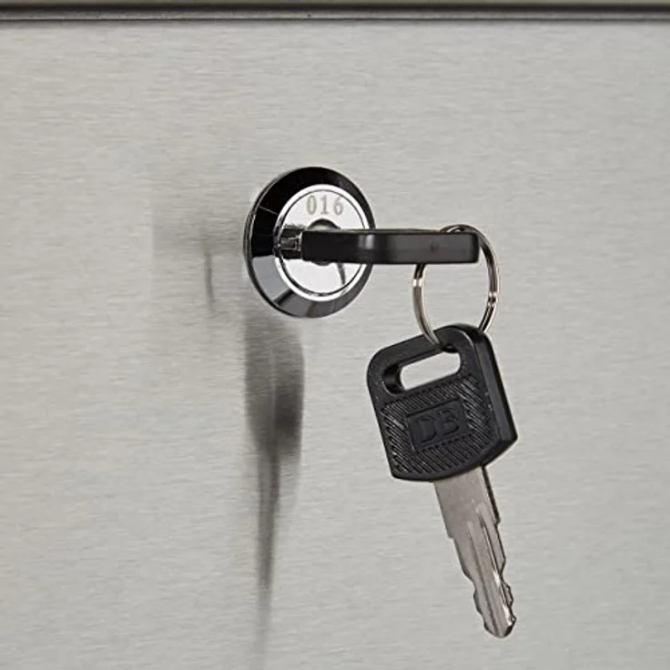 Relaxdays Briefkasten Edelstahl mit Zeitungsfach, Namensschild, HxBxT: 42 x 35 x 12,5 cm, Postkasten, Design, silber – Bild 6