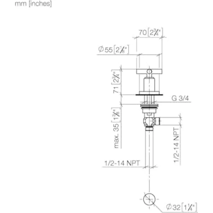 Dornbracht Tara Seitenventil, rechtsschließend, chrom, Modellnummer 20000892-00 – Bild 6