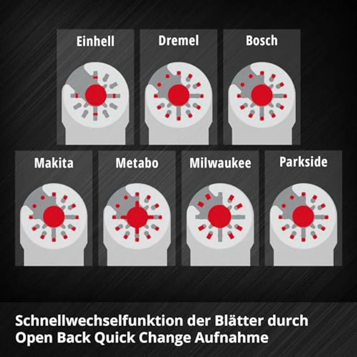 Einhell Tauchsägeblatt aus Kohlenstoffstahl für Holzbearbeitung, PTFE-Finishing, Eintauchtiefe 42 mm, Schnellwechselfunktion, Millimeter/Zoll-Skala – Bild 5