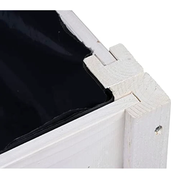 dobar Mähroboter-Garage, BxTxH: 79x73x56 cm, mit integriertem Pflanzkasten, weiß – Bild 4