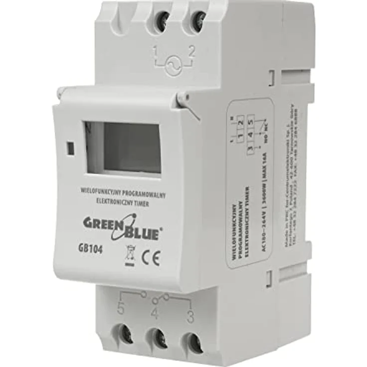 GreenBlue Zeitschaltuhr GB104, DIN-Schiene LCD Timer mit 16 Tagesprogrammen, max. 240 Programme, bis 16 A Belastbarkeit – Bild 6
