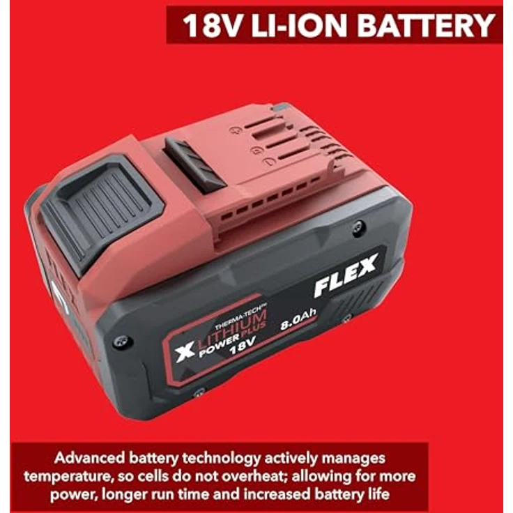 FLEX AP 18/8.0 Akku-Pack Li-Ion Power Plus 18 V, 8.0 Ah, Werkzeugakku mit Therma-Tech Technologie, Ersatzakku mit Ladezustandsanzeige 532748, Schwarz – Bild 4