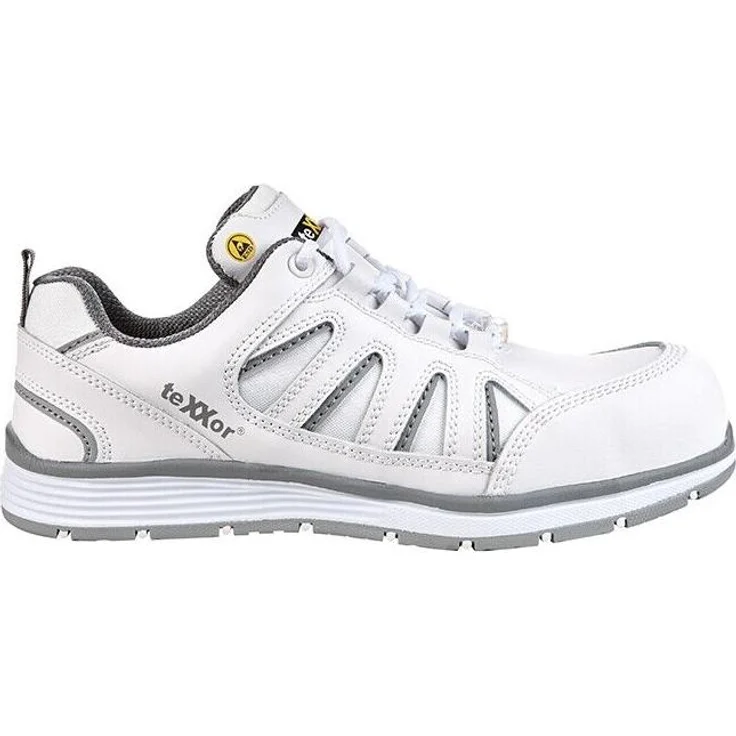 TEXXOR Malerschuhe AVIGNON S3 Sicherheitsschuhe, metallfrei, wasserabweisend, Gr. 40, weiß/grau – Bild 1