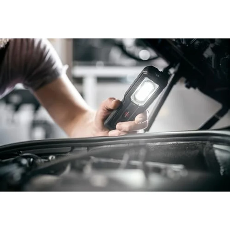 Brennenstuhl LED Akku Handleuchte HL 701 A, 700+100lm, IP54, mit USB C Ladekabel, bis zu 10h Leuchtdauer, Magneten und Haken – Bild 5