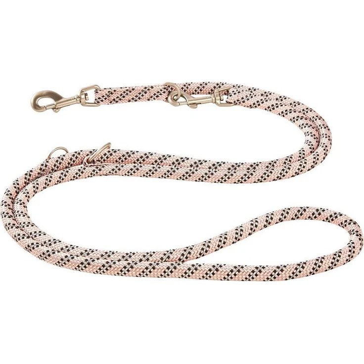 Wolters Hundeleine Führleine Everest, reflektierend, dreifach verstellbar, Nylon, sepia rosa – Bild 1