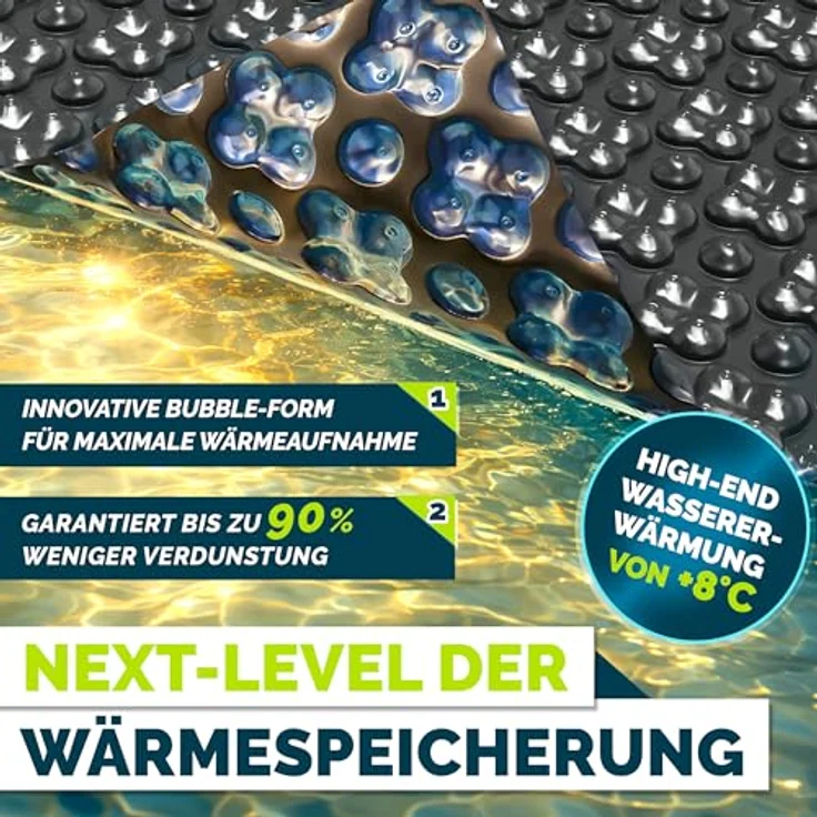 tillvex® Elite Pool Solarfolie 400 µm, rechteckig 260x160 cm, Premium Solarplane ProHeat QB4, zuschneidbar, für Wassererwärmung mit Poolheizung – Bild 4