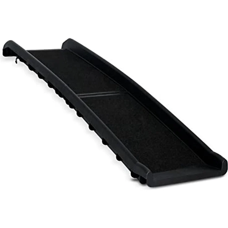 lionto Hunderampe Hundetreppe Autorampe Kofferraumrampe für Haustiere robust 156x40 cm schwarz – Bild 1