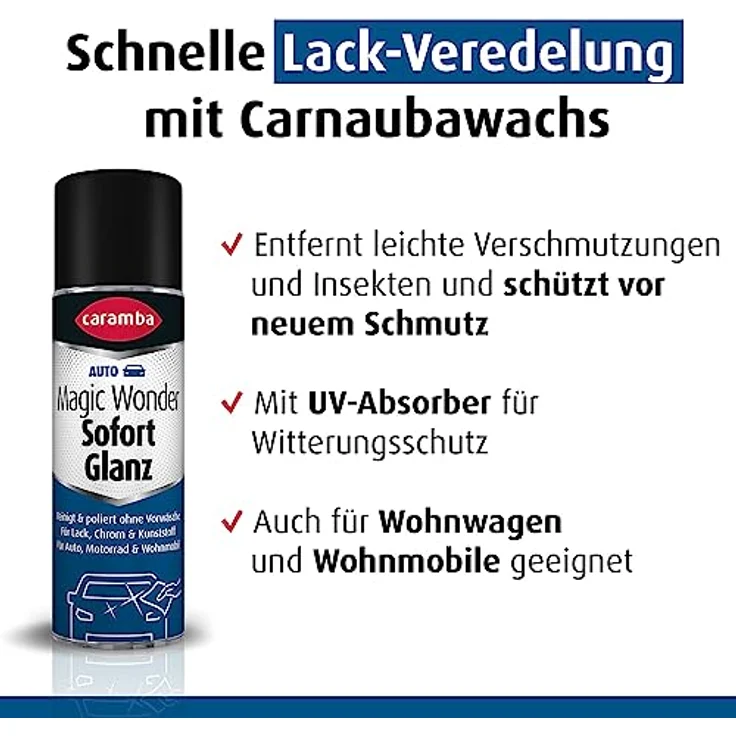 Caramba Magic Wonder Sofort Glanz, 250ml Cockpit-Reiniger für glatte Flächen, langanhaltender Schutz und staubabweisend – Bild 6