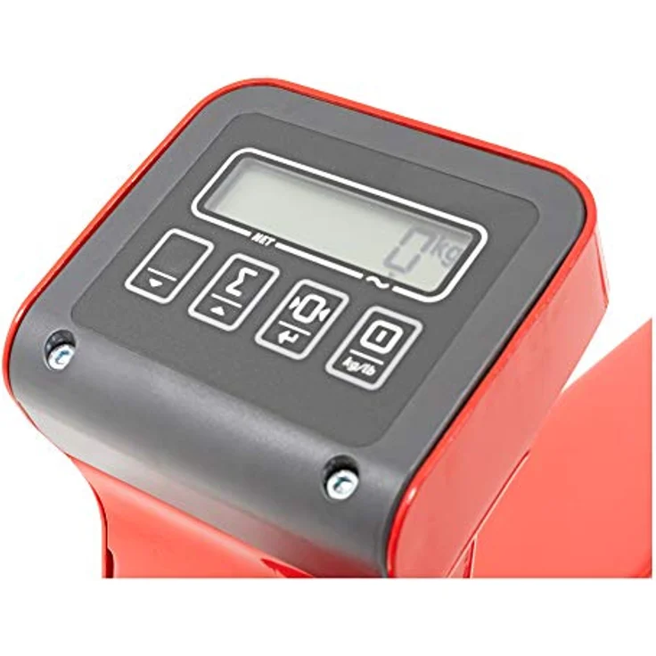 STIER Wiege-Hubwagen elektrisch mit Drucker, 2000kg Tragkraft, 1kg-Anzeigeschritte, Gabellänge 1150 mm, IP65 geschütztes Display – Bild 4