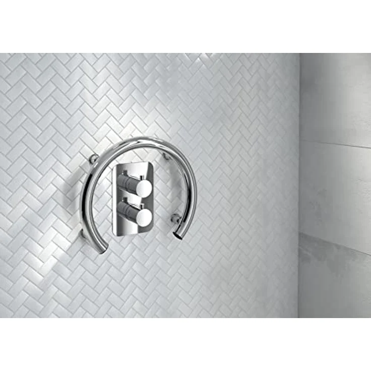 TRIZERATOP Unterputzarmatur Außenelement, thermostatische Duschinstallation in Chrom, hochwertiges Messing, unbedenkliche Oberflächenreinigung – Bild 2