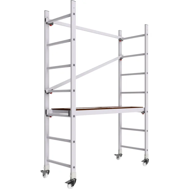 ALTEC Aluminium Fahrgerüst ALTEC AluCombine 1.0 - 300, Leiterngerüst mit 4x Laufrollen, Made in Germany, maximale Arbeitshöhe 3m