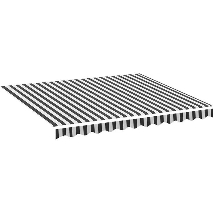 furnicato Markise Markisenbespannung 280x245 cm, UV-beständiger Polyesterstoff in Anthrazit und Weiß
