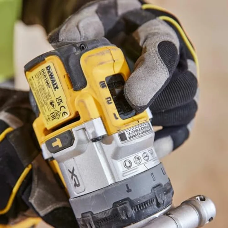DeWALT Akku-Schlagbohrschrauber DCD1007H2T-QW 18V 5Ah Akkuschrauber Bohrmaschine, 169 Nm Drehmoment, blau – Bild 5