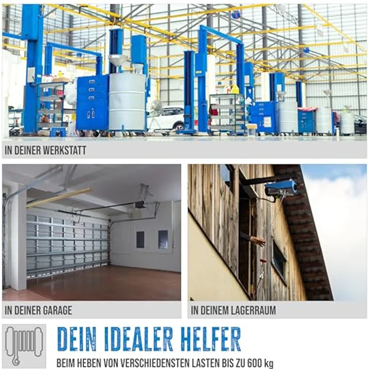 Güde Schwenkarm 1200, Tragkraft 600 kg, Schwenkarm mit 1100 mm Auszugs Länge für flexible Hebearbeiten – Bild 4