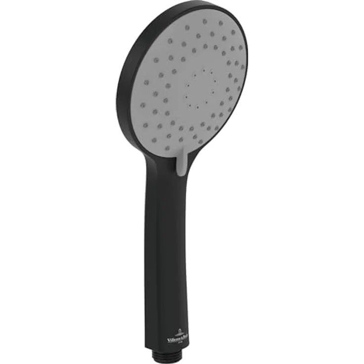 Villeroy & Boch Wannenarmatur Oasis, Badewannenarmaturen-Set mit Handbrause, Handbrauseschlauch & Handbrausehalter, Matt Black, drei Strahlarten, ergonomischer Griff – Bild 3
