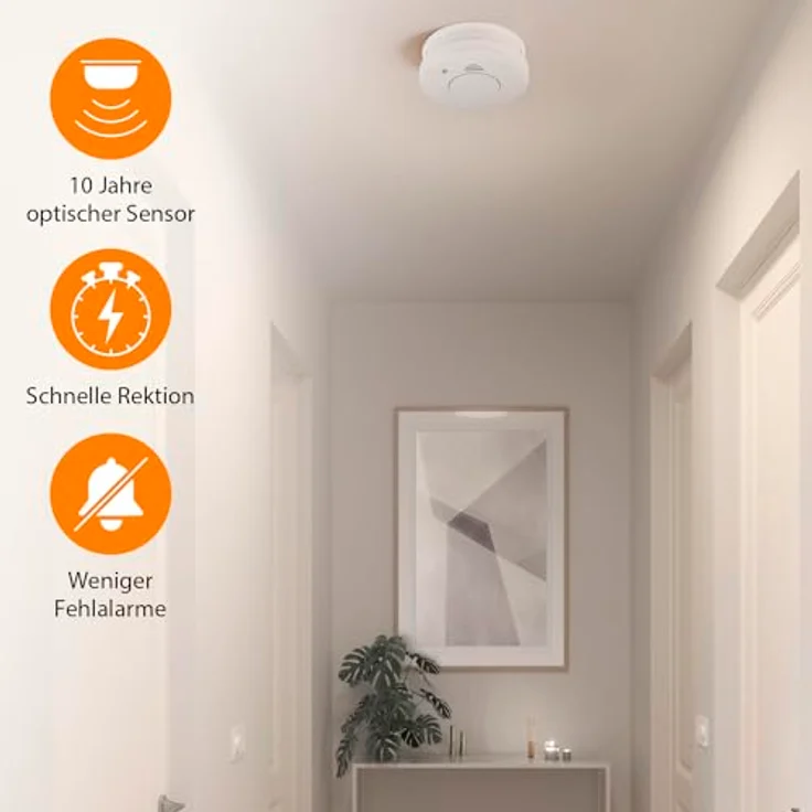 Smartwares FSE-19204 Gasmelder batteriebetrieben detektiert Rauch, Kohlenmonoxid – Bild 4