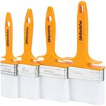 Hinrichs Lasurpinsel Set – 4X Malerpinsel Set Profi in den Breiten 50mm, 70mm, 100mm & 120mm –Lackierpinsel für Lack, Öl und Farbe - Pinsel für Holzlasur - Pinsel Set Paint Brush - Fensterpinsel