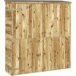 DOTMALL Gartenhaus Gartengerätehaus 163 x 50 x 171 cm Massivholz Kiefer mit imprägniertem Holz und Doppeltür-Design