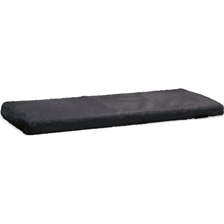 Beeztees Moza Fensterbankkissen, Plüsch Tierbett mit rutschfester Unterseite, anthrazit, 65 x 27 x 3 cm – Bild 2