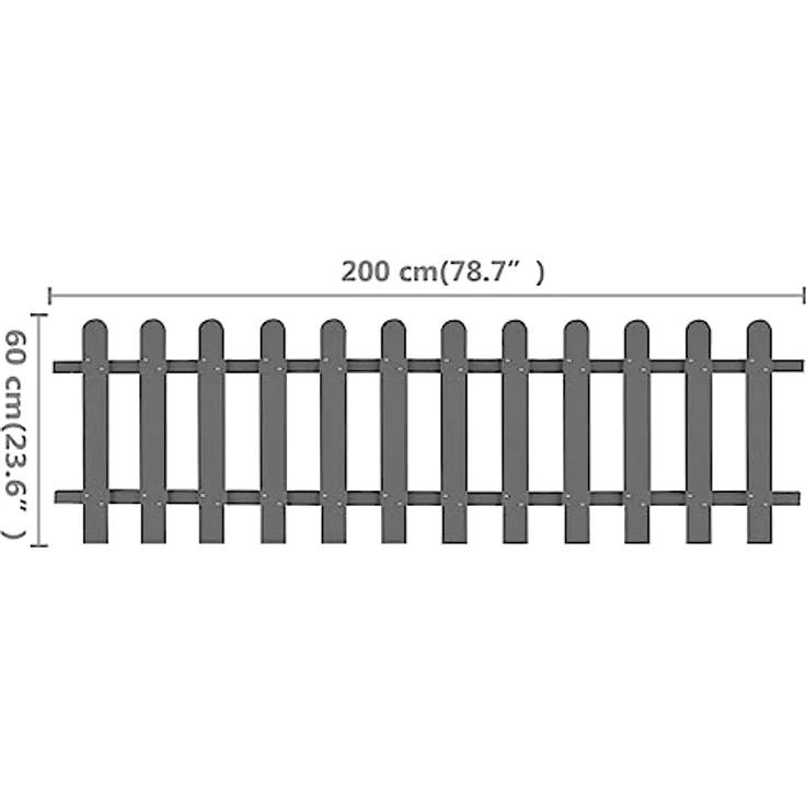 vidaXL Lattenzaun WPC 200 x 60 cm – Bild 7