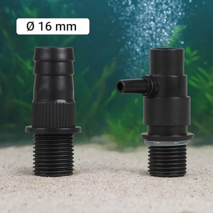 SunSun HJ-1542 Aquarium Pumpe, 1400 L/h, 28 W, leise Tauchpumpe mit Filterschwamm und Sauerstoffschlauch für Mini Aquarium – Bild 5