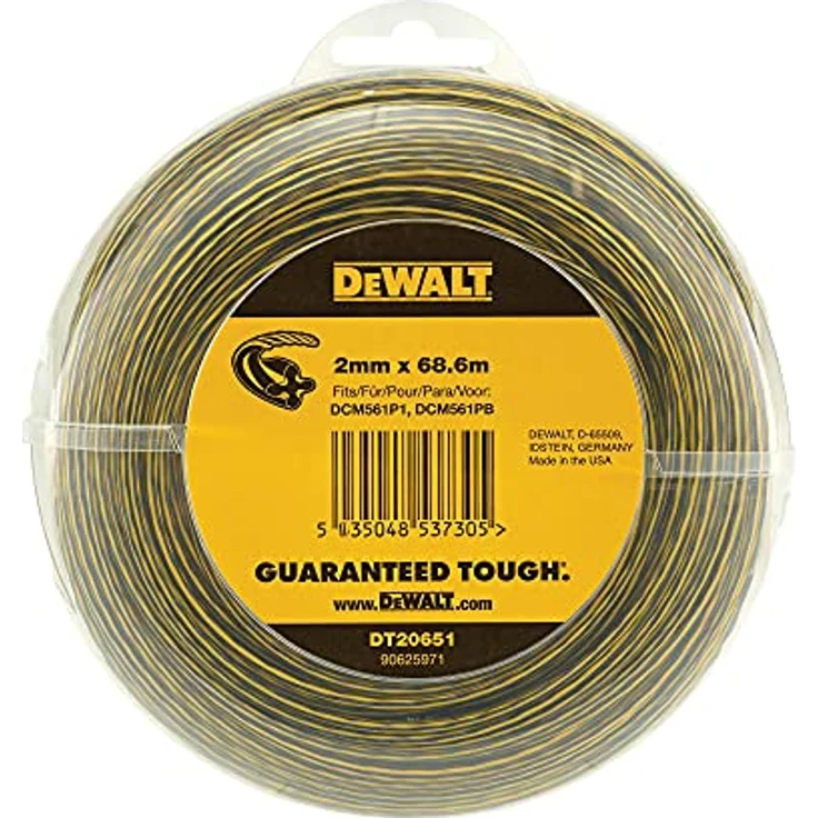 Dewalt DT20651-QZ Profi-Trimmerfaden Länge: 68,6 m Ø 2,0 mm für DCM563 und DCM571 – Bild 2