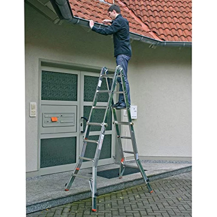 KRAUSE Teleskopleiter »MONTO TeleVario«, 16 Sprossen, Aluminium – Bild 2