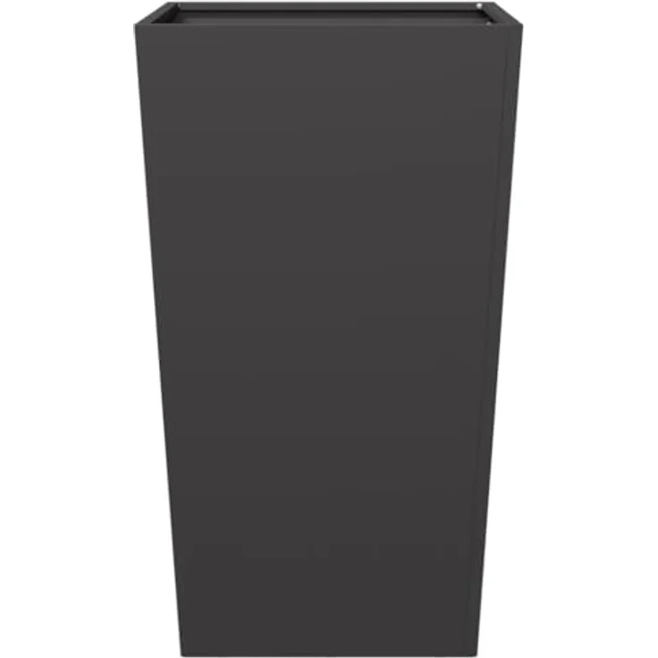 vidaXL Pflanzkübel Schwarz 45x45x75 cm Stahl, rostbeständig und strapazierfähig – Bild 5