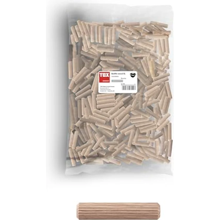 TOX Boltfix wood XL Holzdübel 10x40 mm, 400 Stk., zuverlässige Holzverbindung für Möbel, Buchenholz, 015600181 – Bild 1
