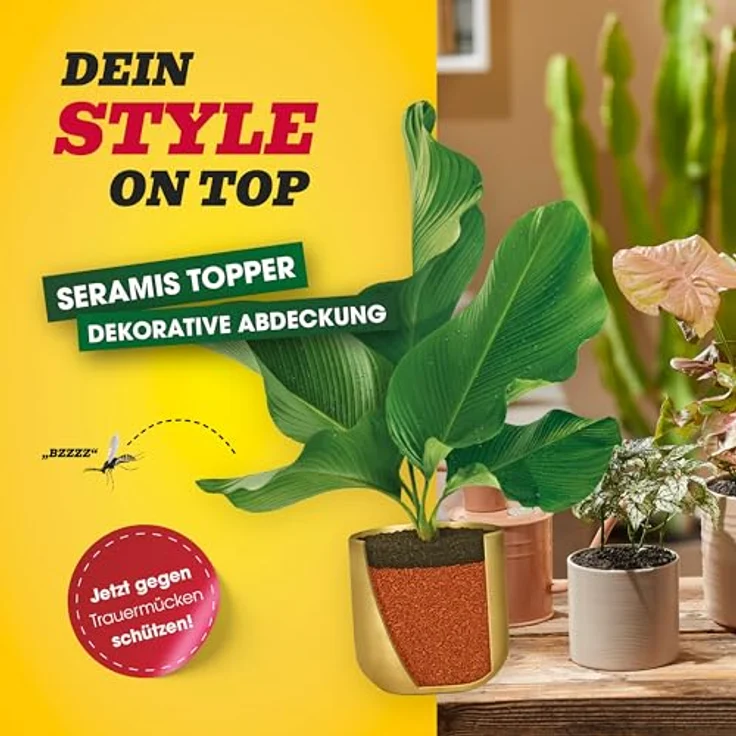 Seramis Pflanzgranulat Topper dark shadow, dekorative Abdeckung für Innen & Außen, 1 L – Bild 3