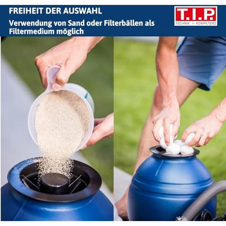 T.I.P. SPF 250 F Sandfilteranlage für 30m³ Sandfilter Sandfilterpumpe Filterpumpe – Bild 2